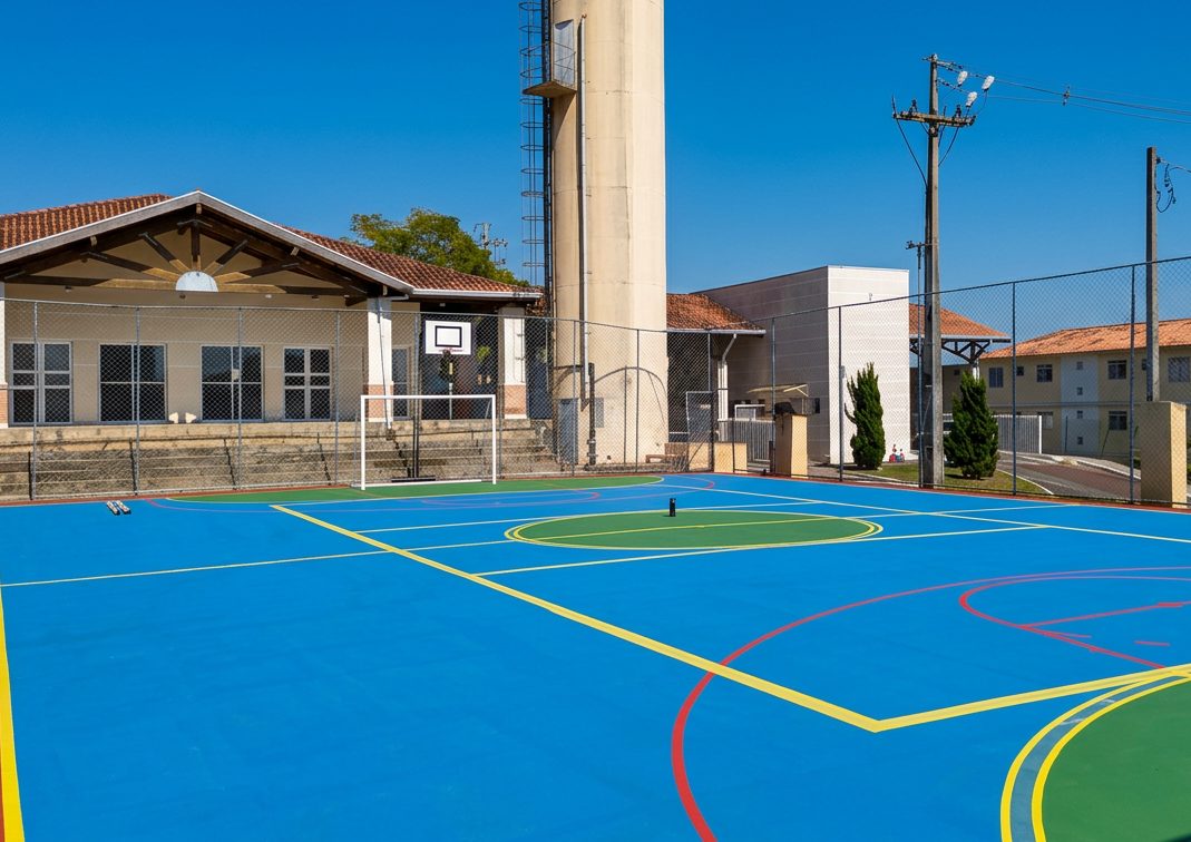 Obra Quadra Esportiva – Pintura e Demarcação em Interior · PR